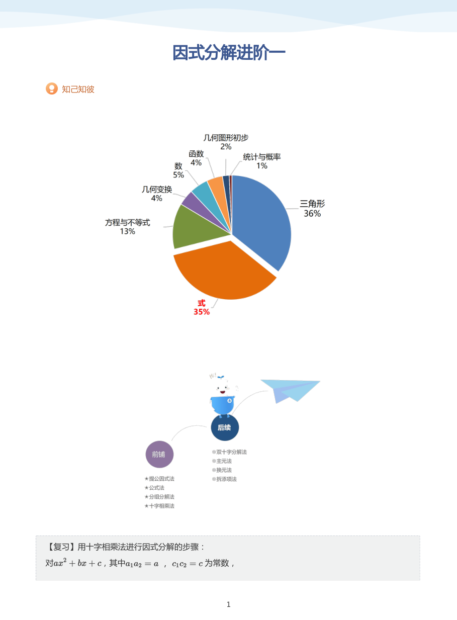 因式分解进阶一(教师版).pdf 第 1 页